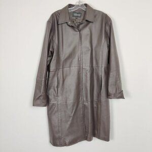 Fairweather Womens Jacket Size XL Brown Leather Vintage Classic